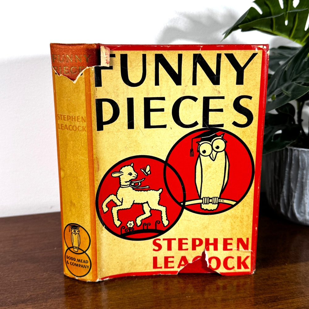 Funny Pieces A Book of Random Sketches by Stephen Leacock 1936 Deckle Edge